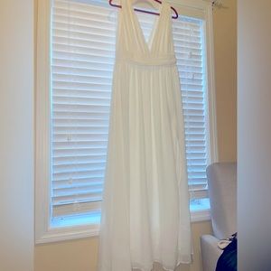 Woman’s White dinner dress